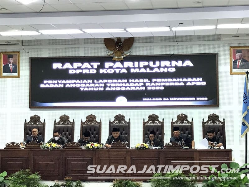 Hasil Pembahasan Banggar Terhadap Ranperda APBD Tahun 2023 Disampaikan DPRD Kota Malang