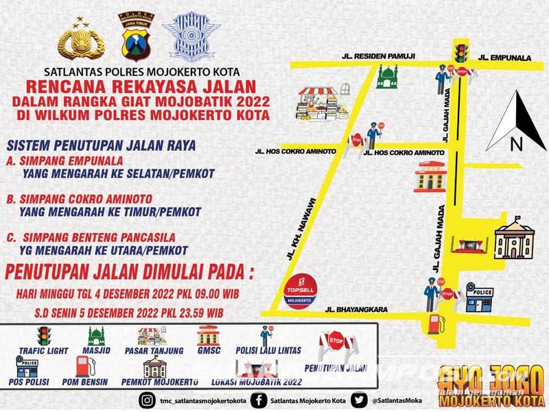 Mojo Batik Festival 2022, Inilah Rekayasa Jalan di Kota Mojokerto 
