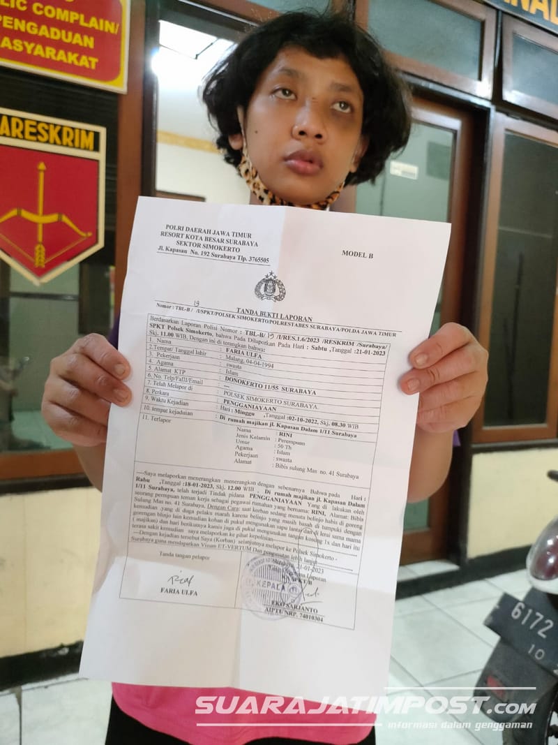 Majikan di Surabaya Aniaya Pegawai, Berurusan Hukum