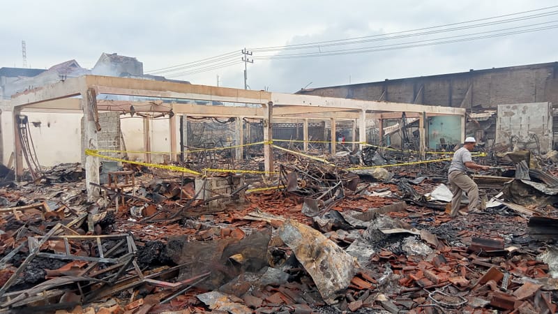 Penyebab Kebakaran di Pasar Galekan Banyuwangi diduga Akibat Konsleting Listrik