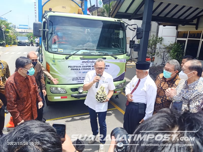 Mendag RI Lepas Eksport Ethanol PT Molindo Malang Ke Asia