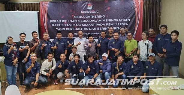Tingkatkan Partisipasi Masyarakat, KPU Kabupaten Mojokerto Ajak PWI untuk Media Gathering