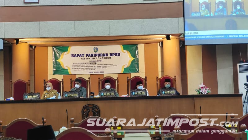 Rapat Paripurna DPRD Kabupaten Ponorogo Bahas Raperda Tata Ruang 