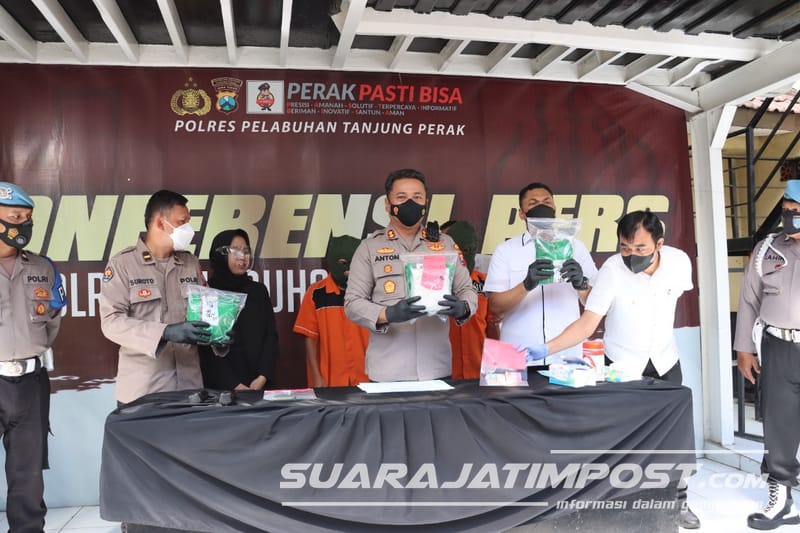 Gagalkan Peredaran 3,037 Kilogram Sabu di Surabaya, Polres Tanjung Perak Amankan Dua Pelaku