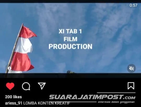 Konten Video Kreatif Pelajar SMK MUTU Gondanglegi Malang Semarakkan Kemerdekaan RI