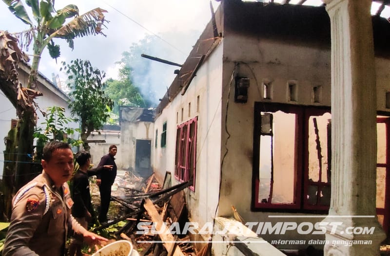 Ditinggal Kerja, Rumah Janda di Jember Habis Terbakar