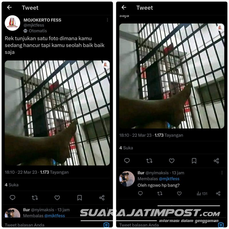 Heboh! Postingan Akun Twitter Mojokerto Fess di Penjara Namun Bisa Asyik Foto