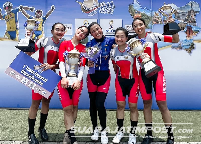 Membanggakan, Pebalap Banyuwangi  Sukses Bawa Timnas Juara Tour of Thailand