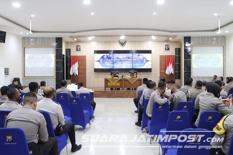 Jelang Libur Lebaran, Polres Malang Gelar Latihan Pra Operasi Ketupat Semeru 2023