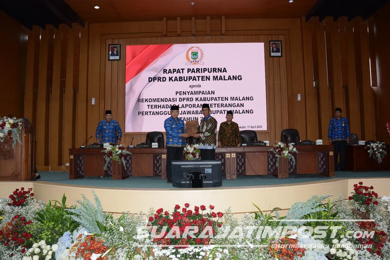 Rapat Paripurna Rekomendasi DPRD Kabupaten Malang terhadap LKPJ Bupati Malang Tahun 2022