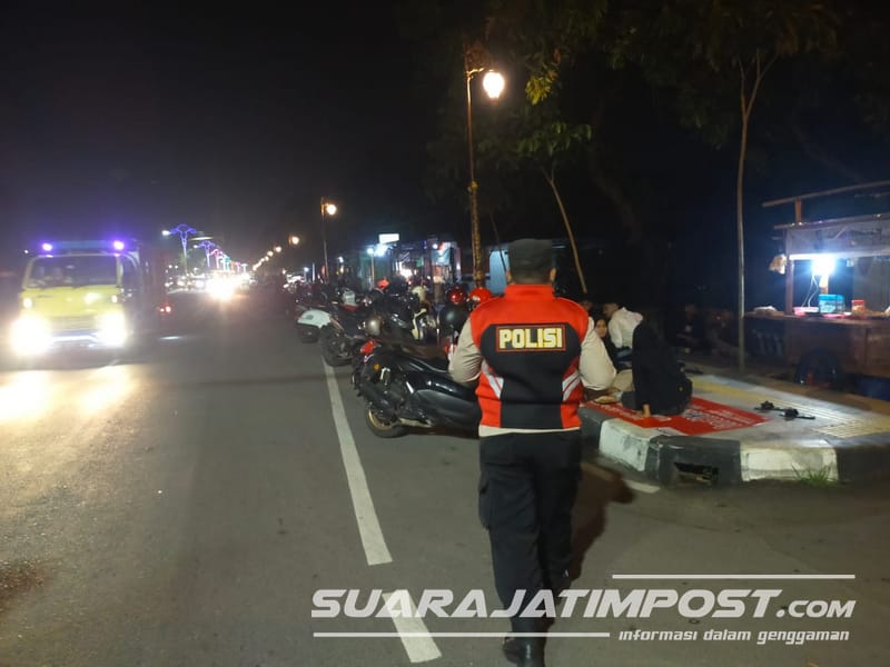 Patroli Polres Mojokerto Kota di Jalan Bypass Kota Mojokerto